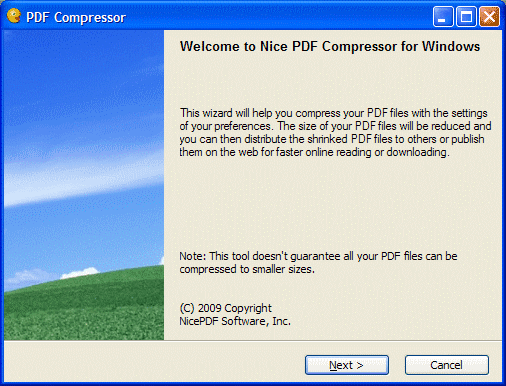 Screenshot of Free PDF Compressor