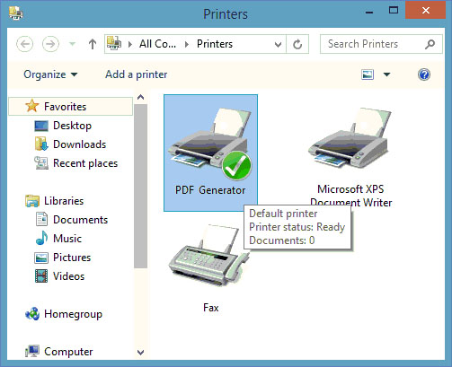 PDF Generator for Windows 8 Screenshot